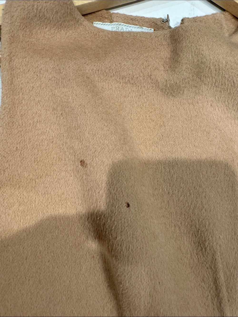 Prada Sleeveless Midi Dress in Camel - Picture 3 of 6